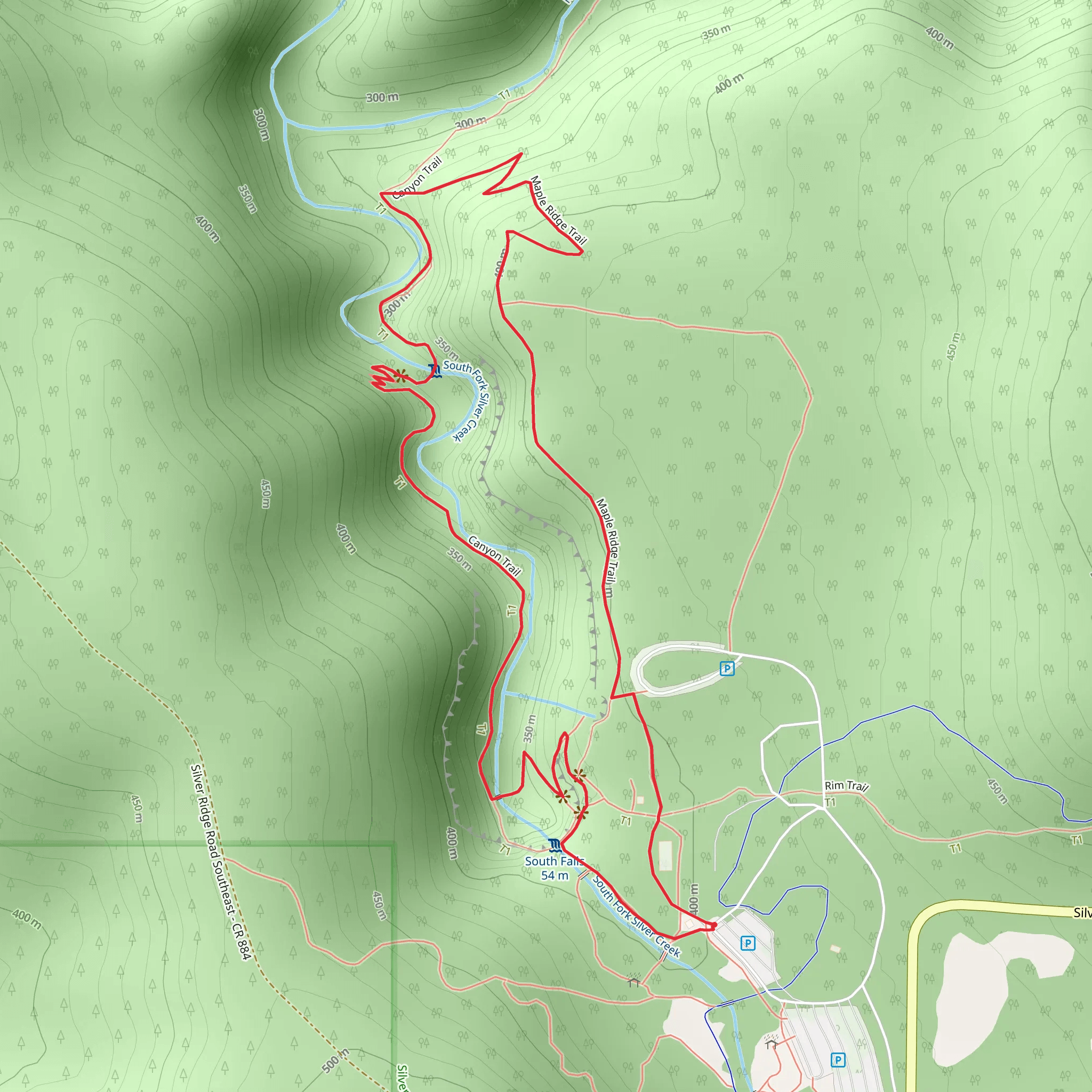 South Fork Silver Creek Loop mobile static map