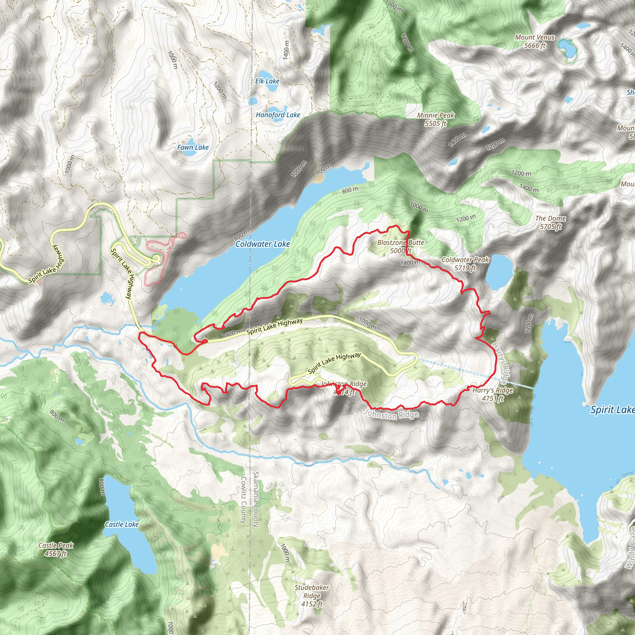 Boundary, Coldwater and Johnston Ridge Loop Trail | Skamania County