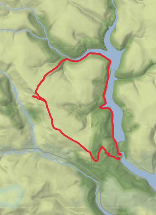 Hike from Bamford mobile static map