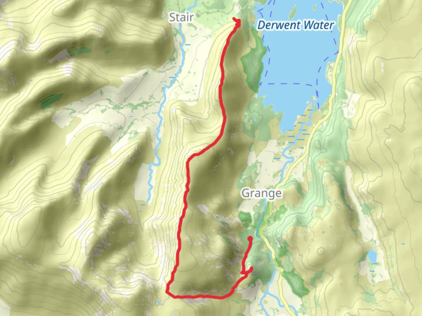An image depicting the trail catbells and its surrounding area.