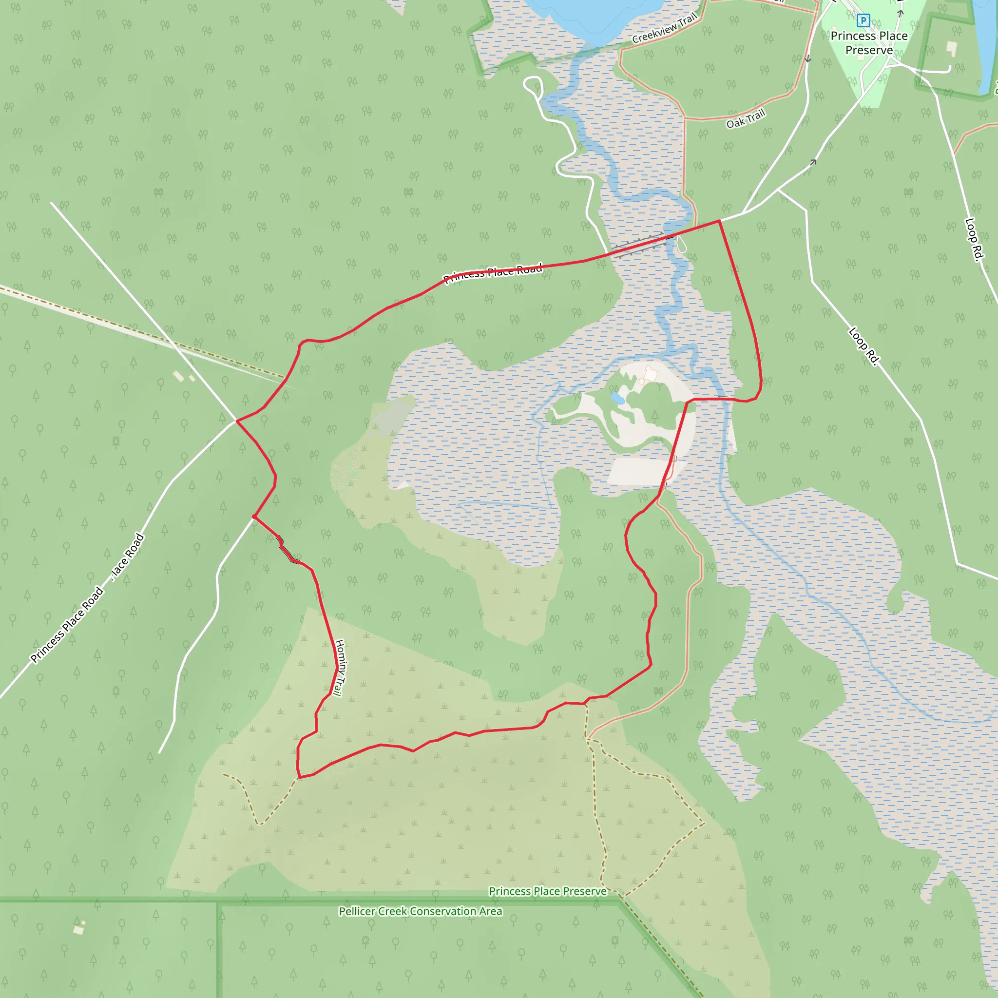 Pellicer Creek Conservation Area Loop Trail mobile static map