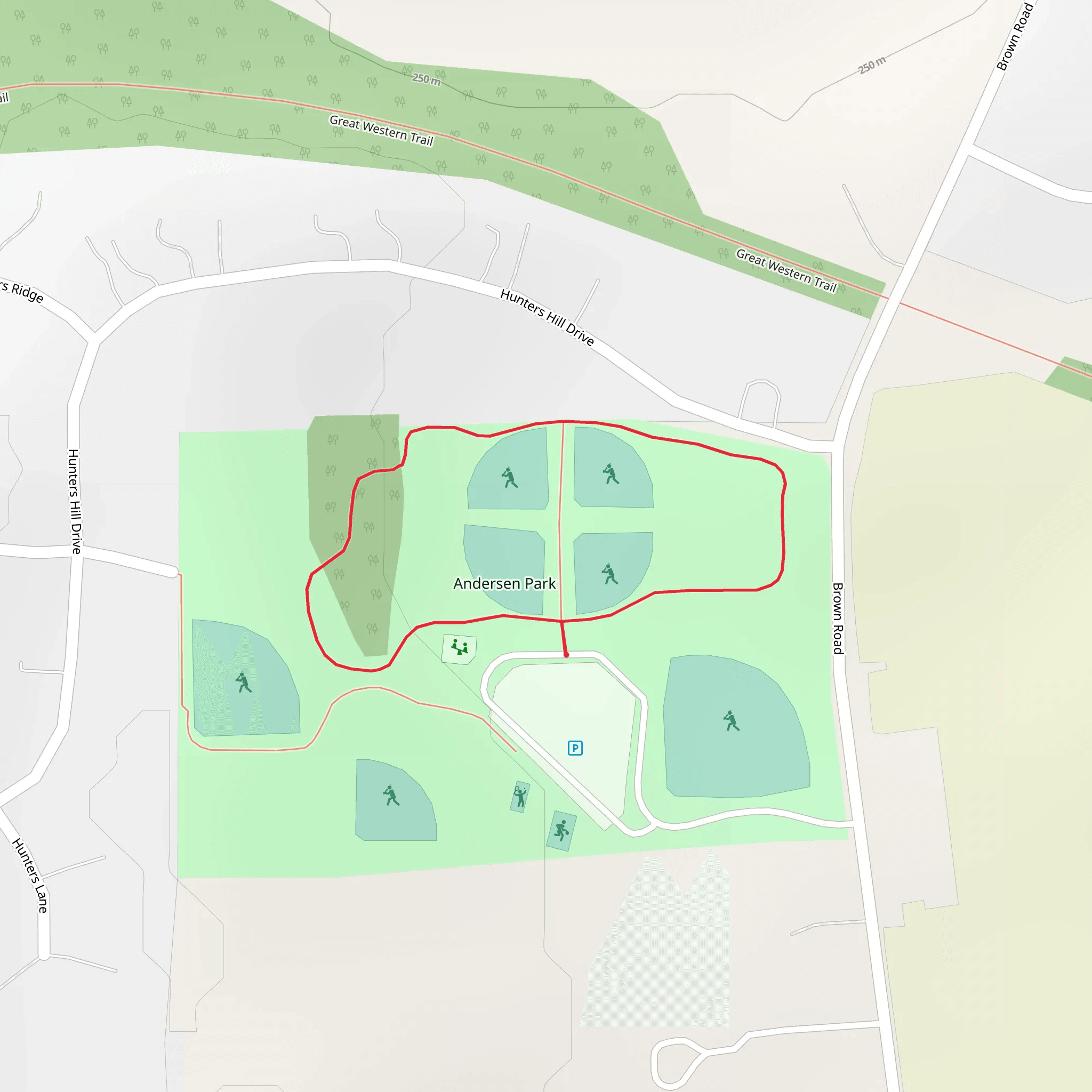 Andersen Park Loop mobile static map