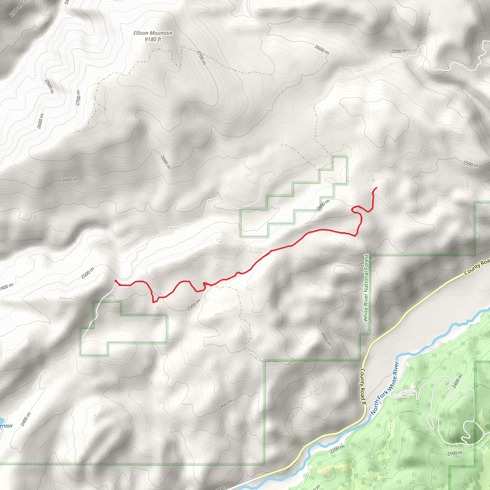 East Beaver Ridge Trail mobile static map