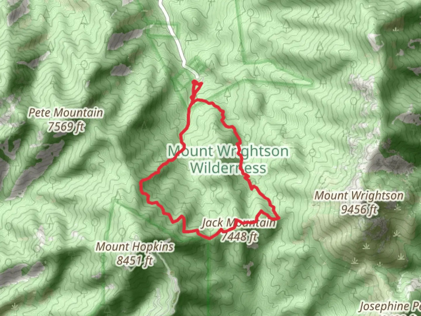 An image depicting the trail Old Baldy Trail and Agua Caliente Loop Trail and its surrounding area.