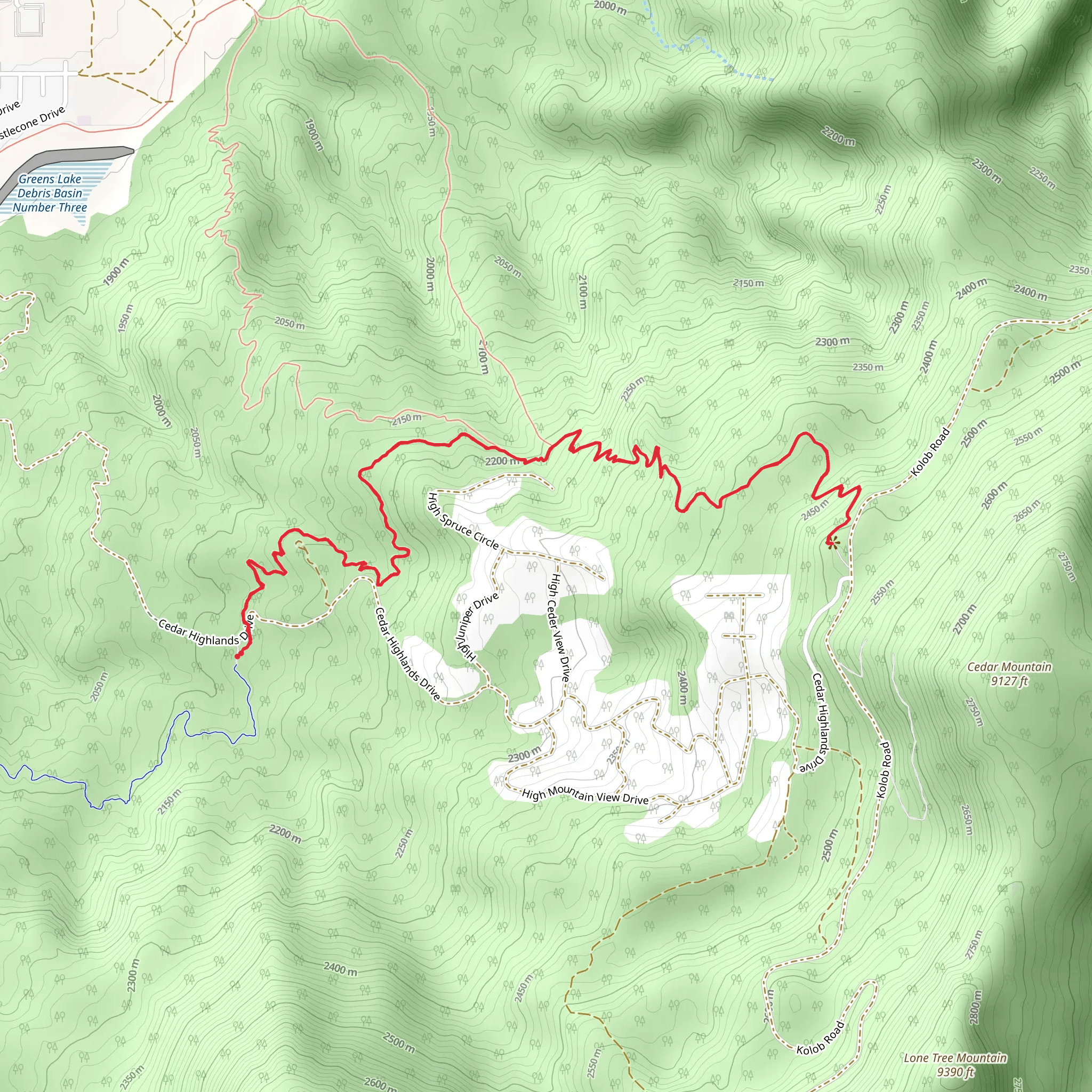 Highlands and C-Trail mobile static map