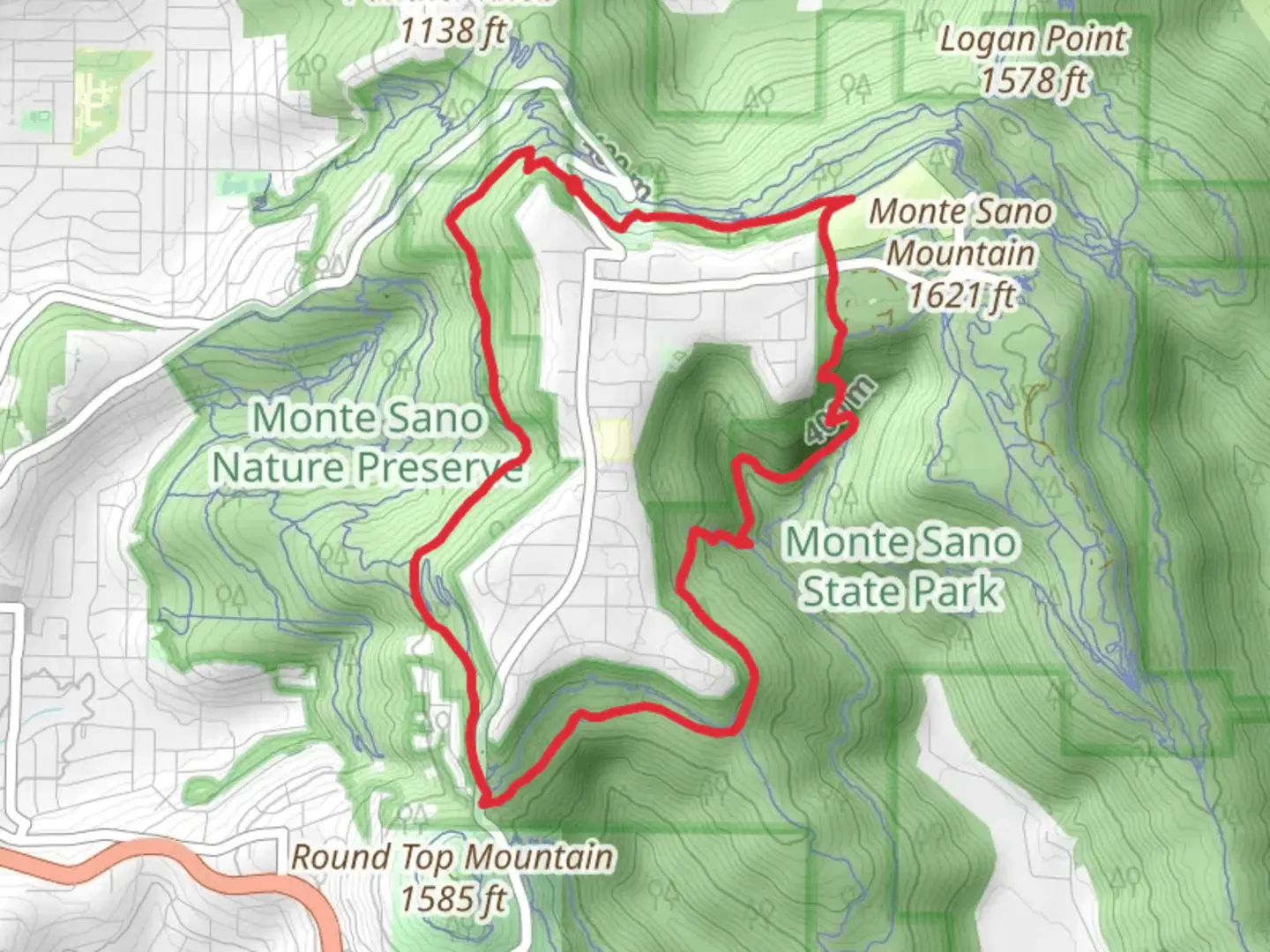 An image depicting the trail Cold Springs, Arrowhead and High Loop Trail and its surrounding area.