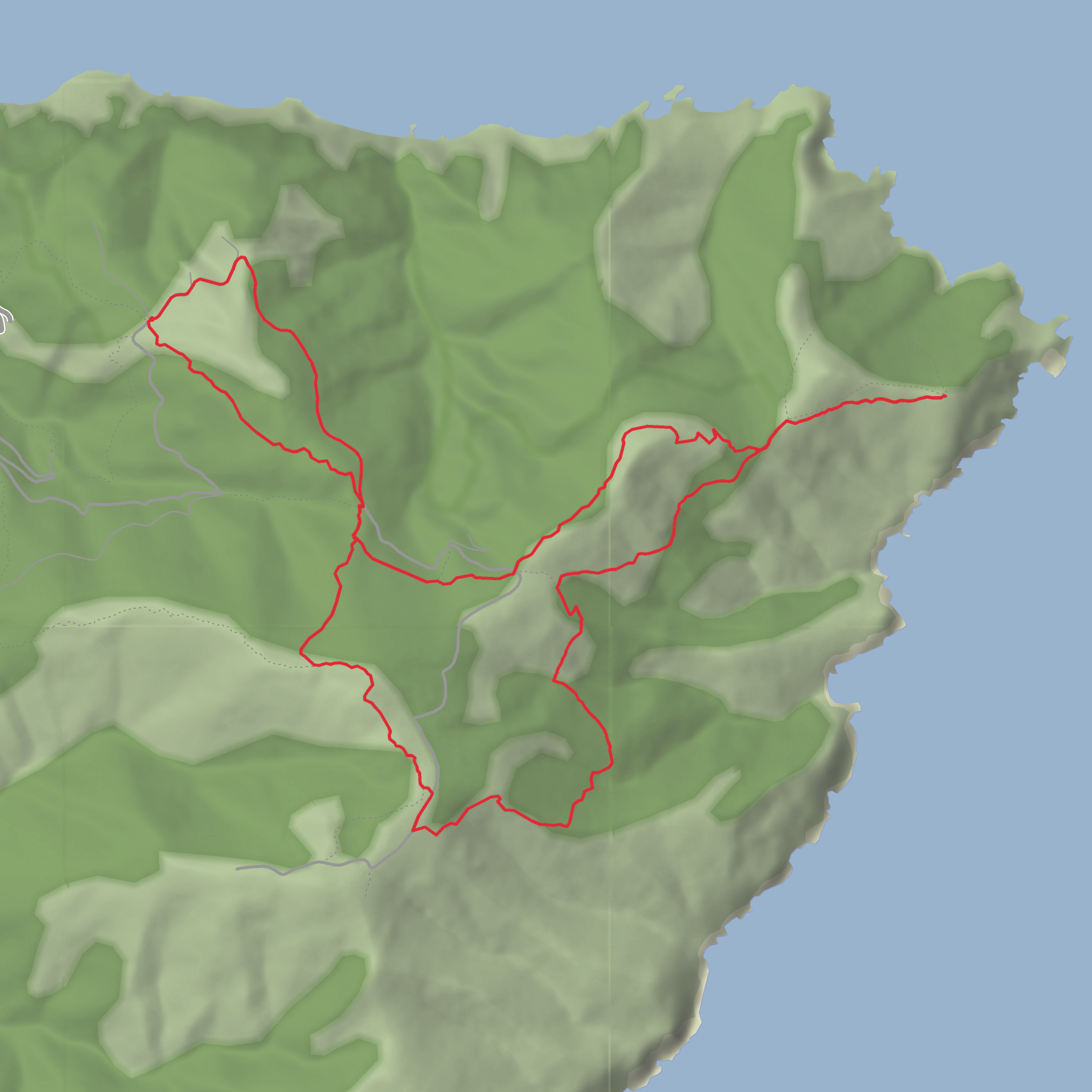 Aghia Varvara Monastery, Taxiarchon Monastery and Palouki Peak Loop mobile static map