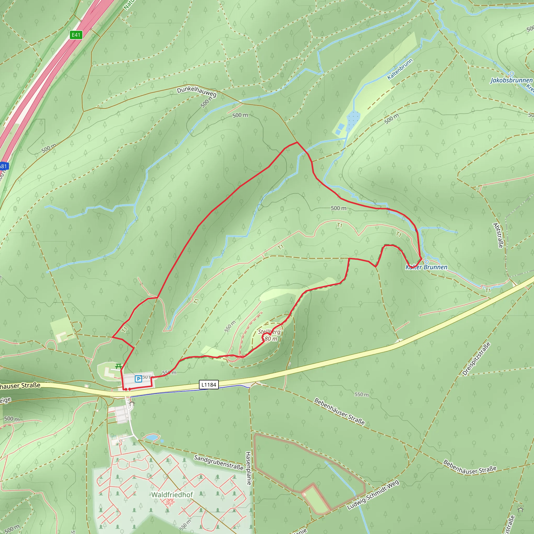 Kaltenbrunn and Schönbuchturm Loop via Land Tour Schoenbuchturm mobile static map