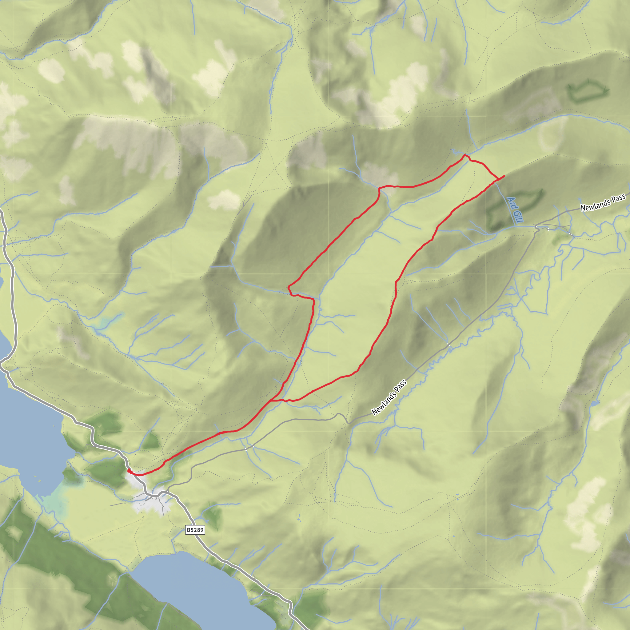 Ard Crags and Knott Rigg mobile static map