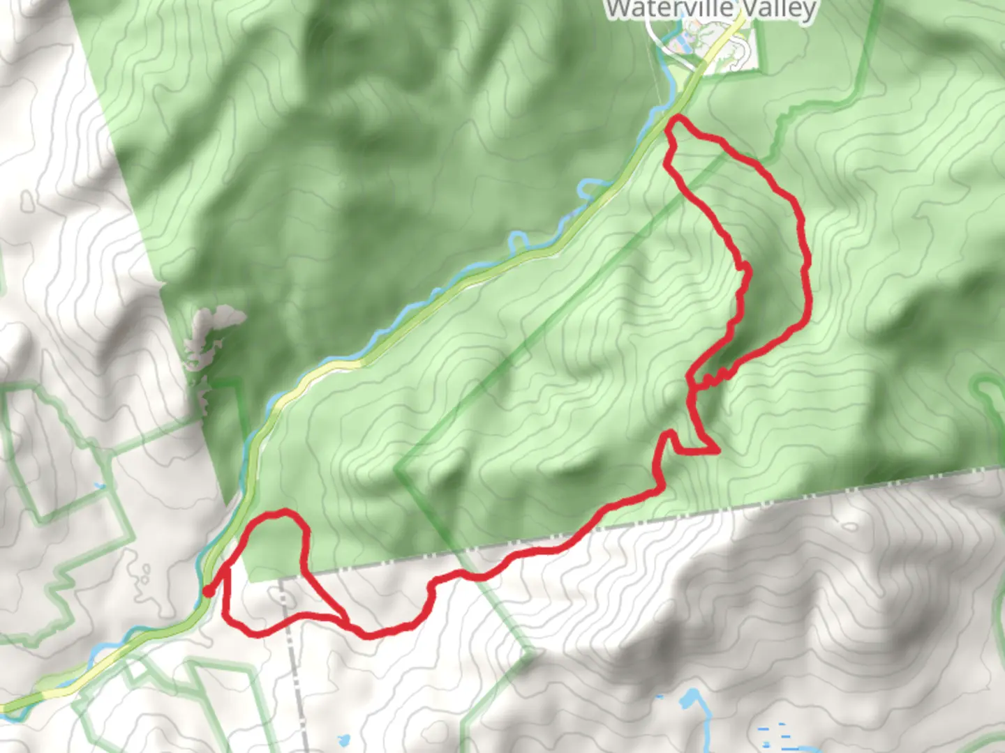 An image depicting the trail Noon Peak via Smarts Brook Trail and its surrounding area.