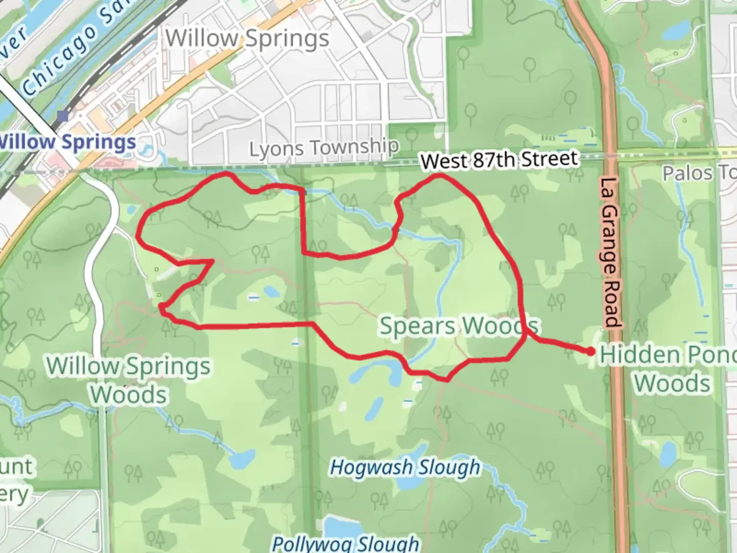 An image depicting the trail Palos Orange, Black and Yellow Unpaved Loop Trail and its surrounding area.