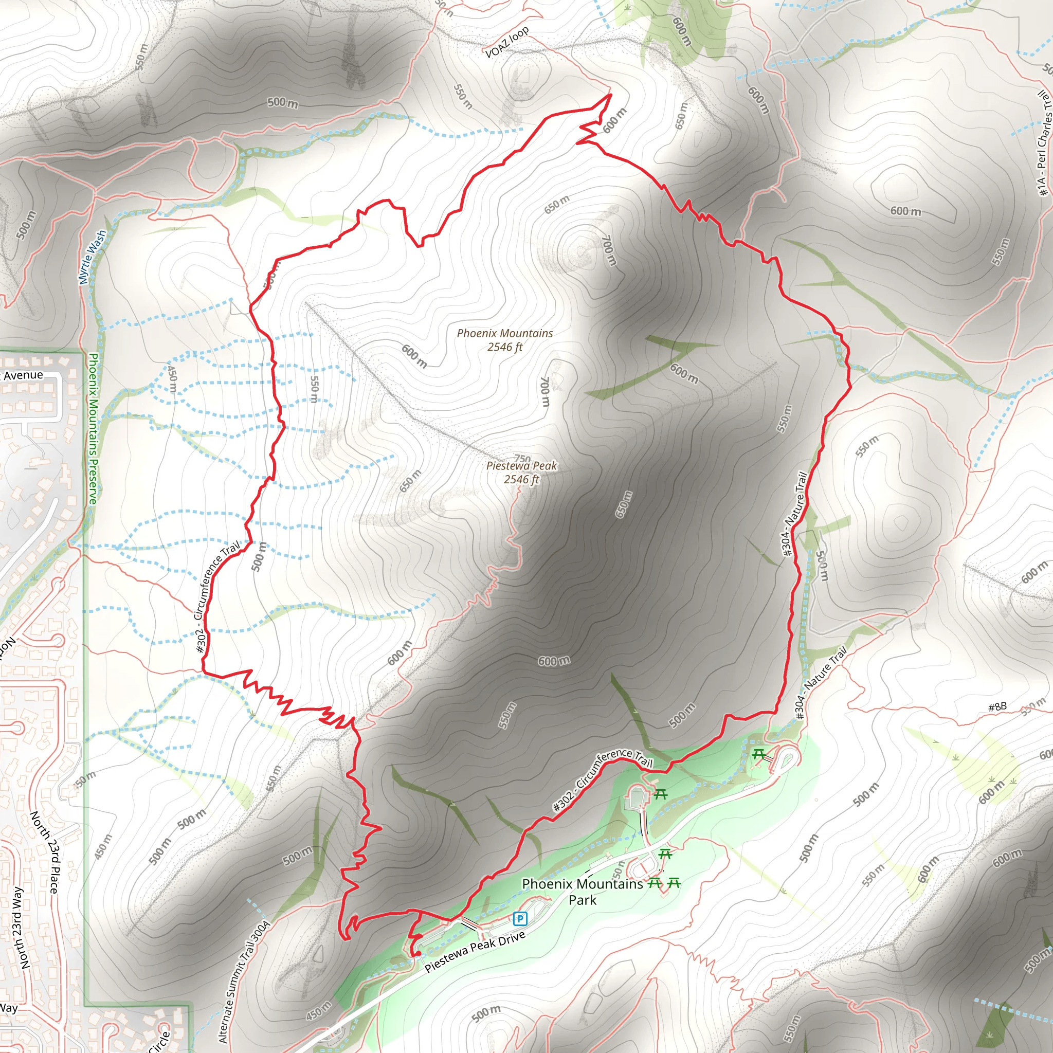 Circumference and Nature Trail Loop mobile static map