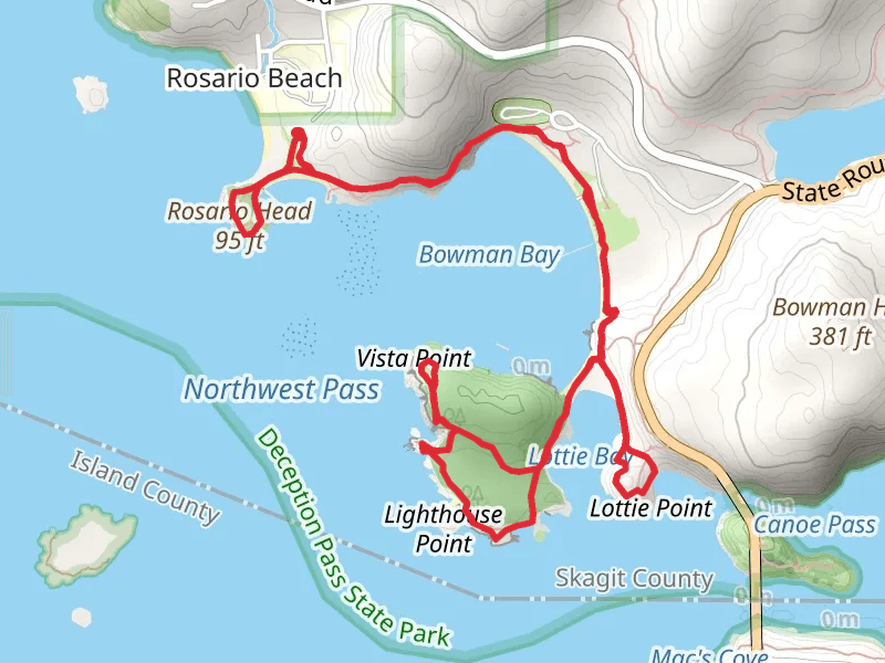 Rosario Head, Sharpe Cove and Lighthouse Point Loop