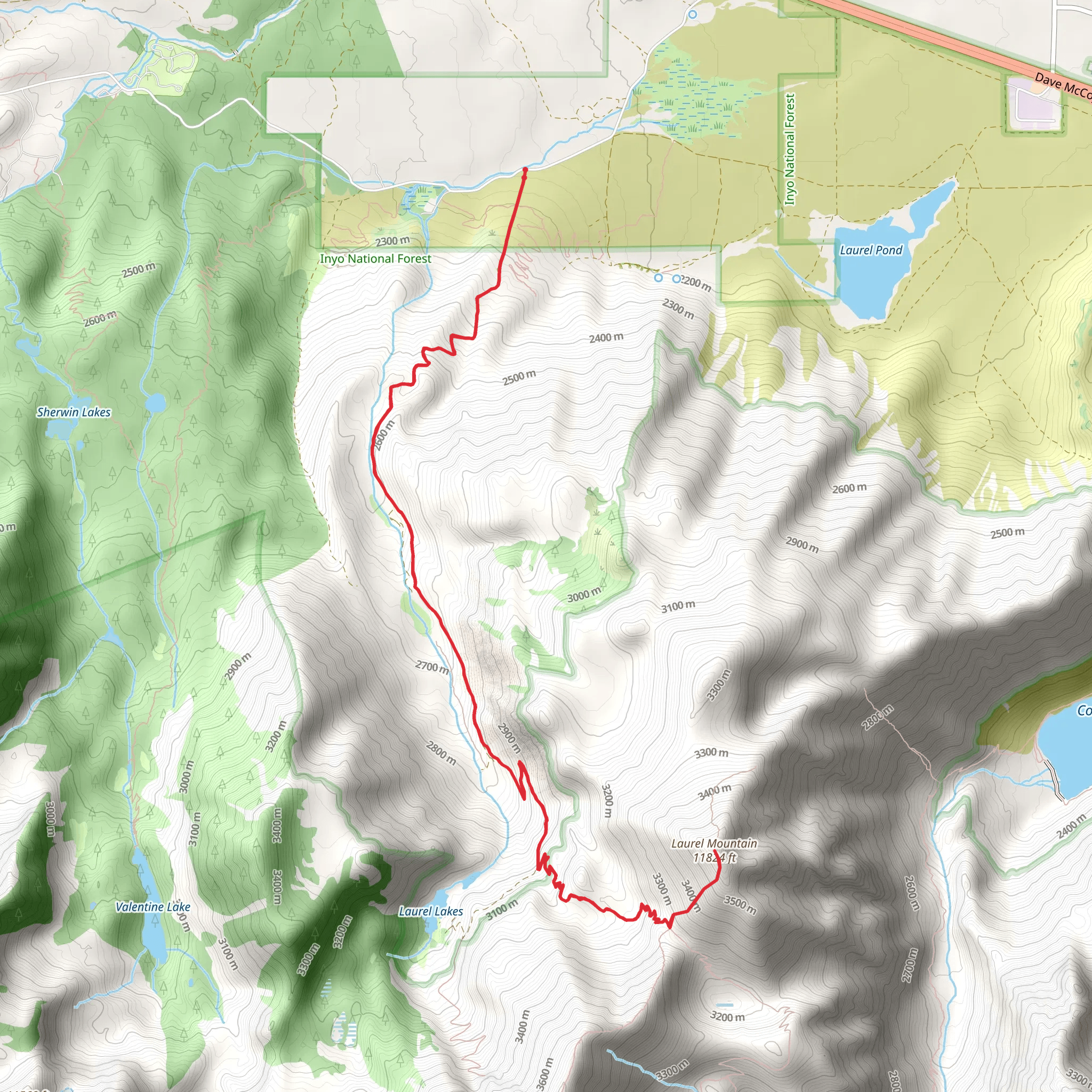 Laurel Mountain Trail mobile static map