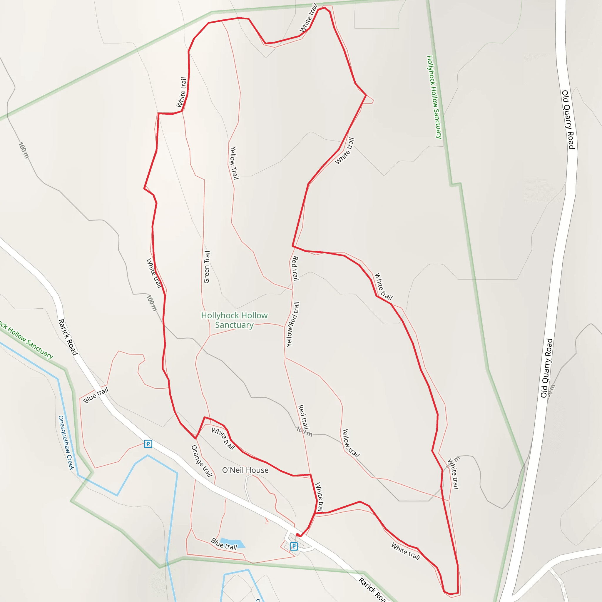 White trail Loop mobile static map
