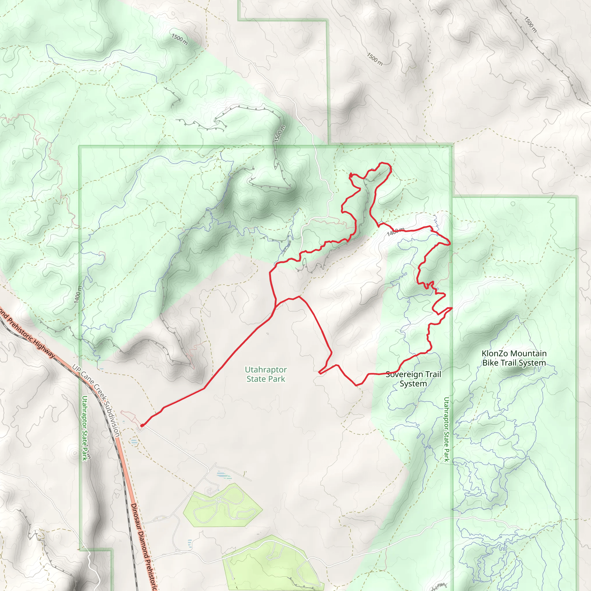 Upper Sovereign and Sovereign Lower Loop mobile static map