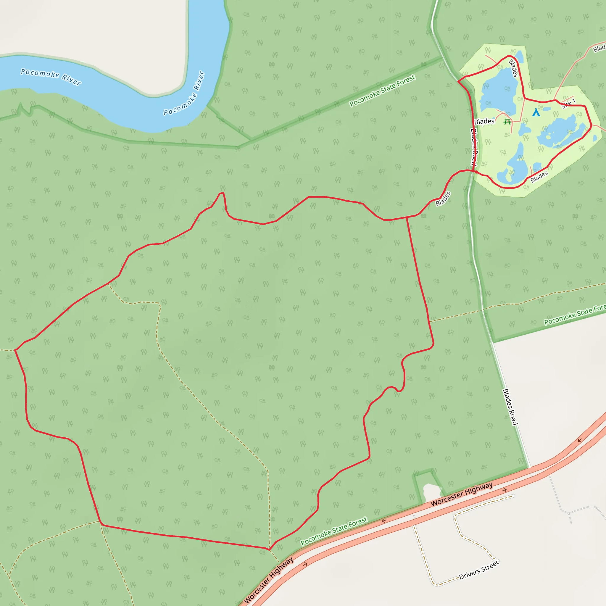 Blades Loop mobile static map