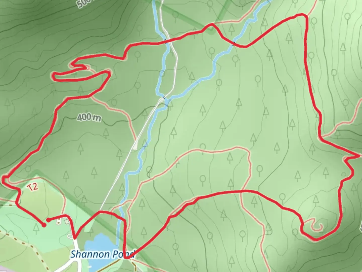 An image depicting the trail Faraway Mountain Trail Loop from Shannon Pond and its surrounding area.