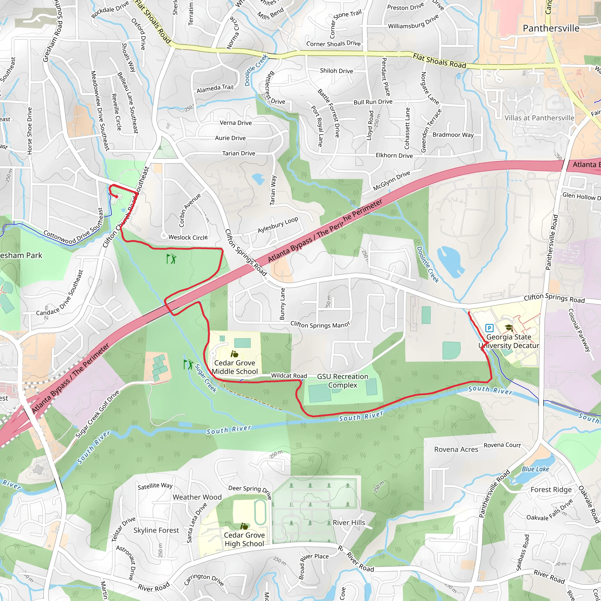 South River PATH Trail mobile static map