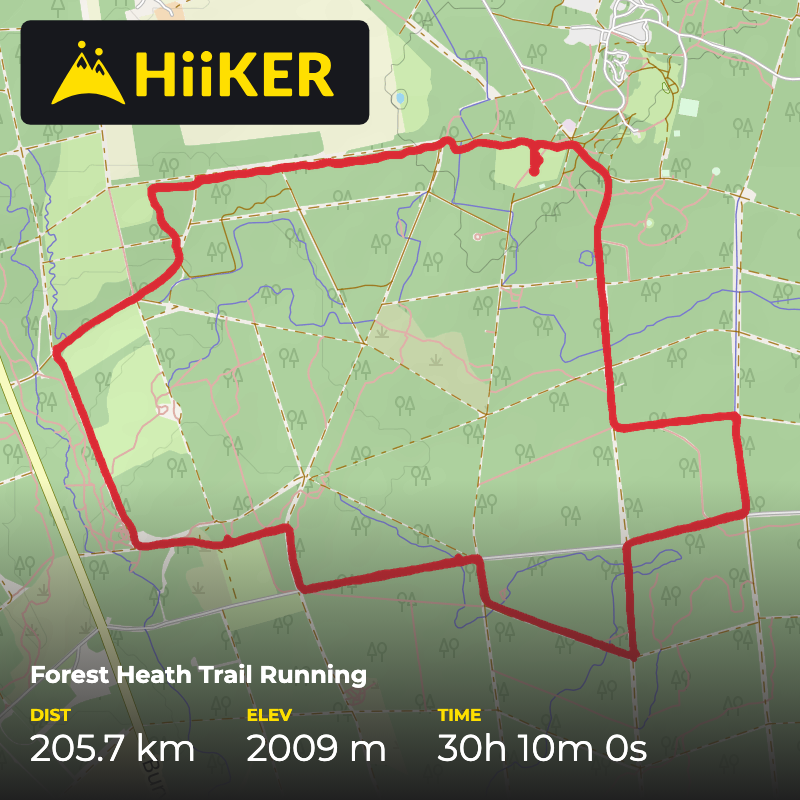 A map preview of the recording Suffolk Backyard Ultra .