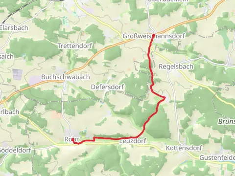 Großweismannsdorf to Rohr via Blaupunkt