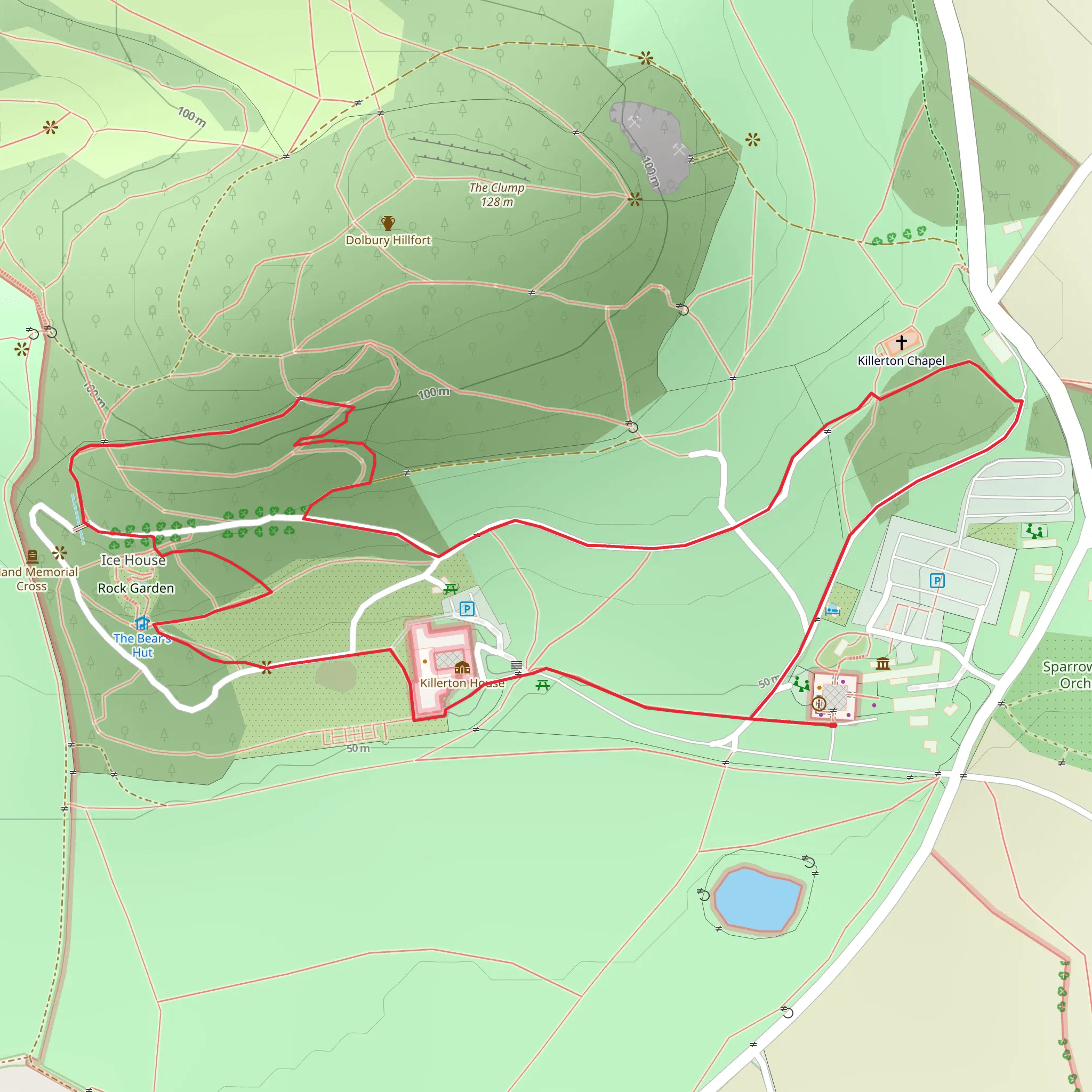 Killerton Tree Walk mobile static map