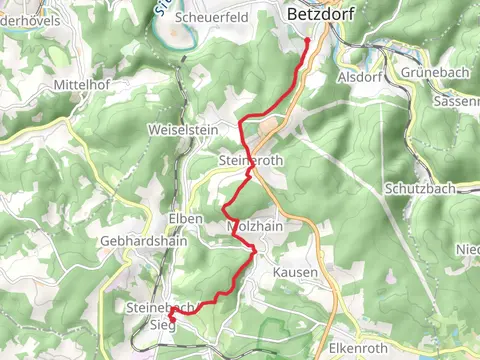Betzdorf to Steinebach via Druidensteig