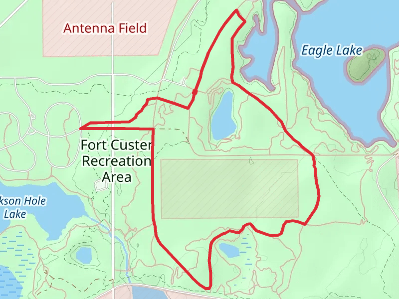 Yellow Loop Trail near Eagle Lake and Fort Custer Recreation Area