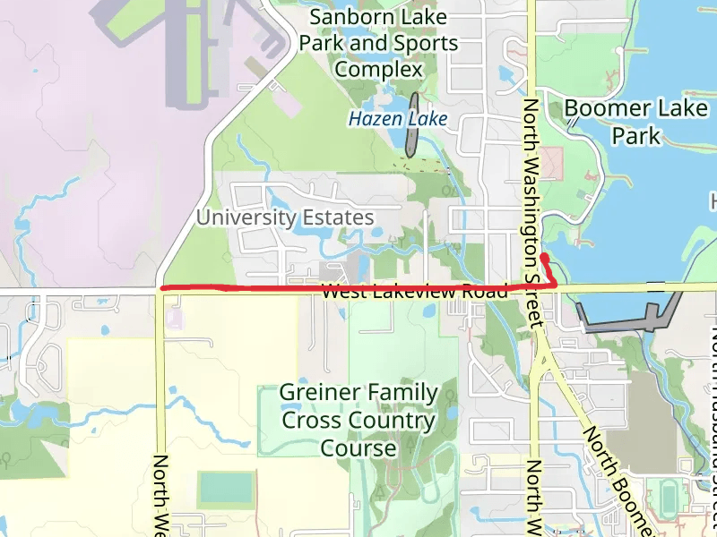 Walk beside West Lakeview Road - Boomer Lake