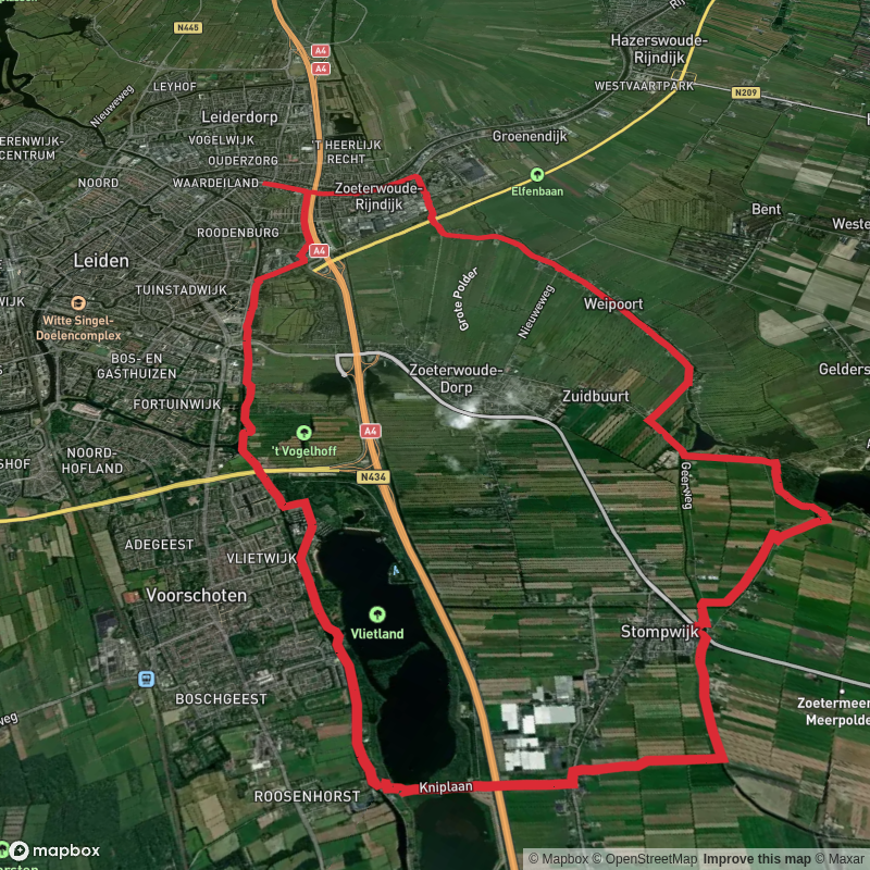 Vlietland via Groene Hartpad, Koninklijke Weg and Oostvliet Weg