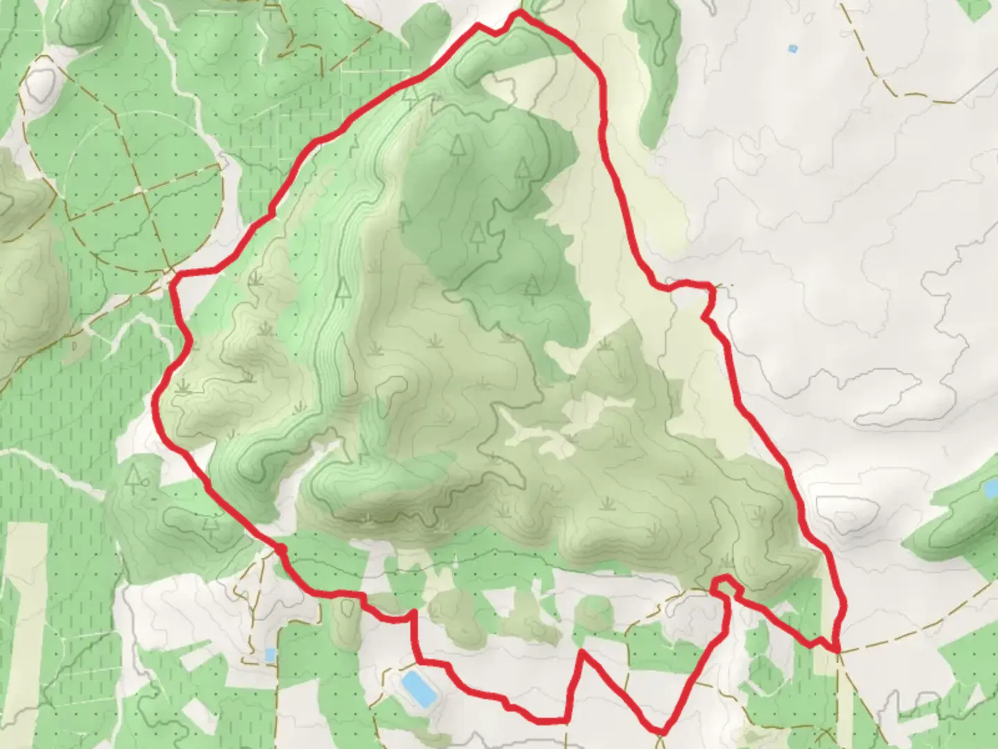An image depicting the trail Cañada de la Plata and Cotico and its surrounding area.