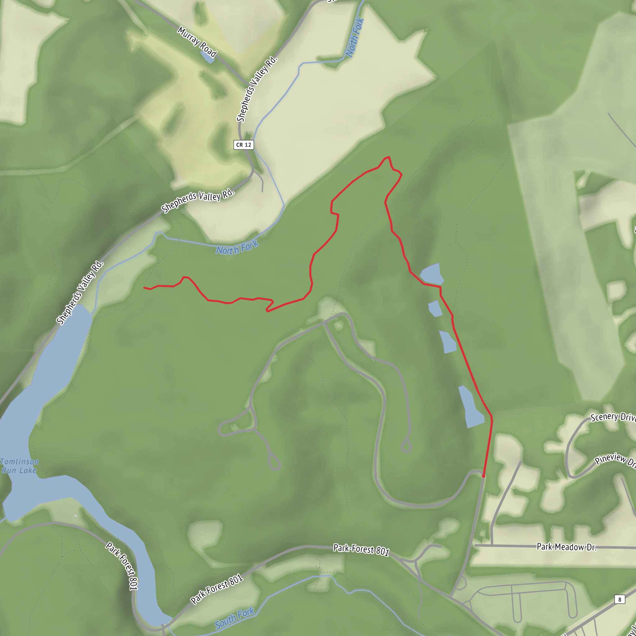 Half King Trail mobile static map