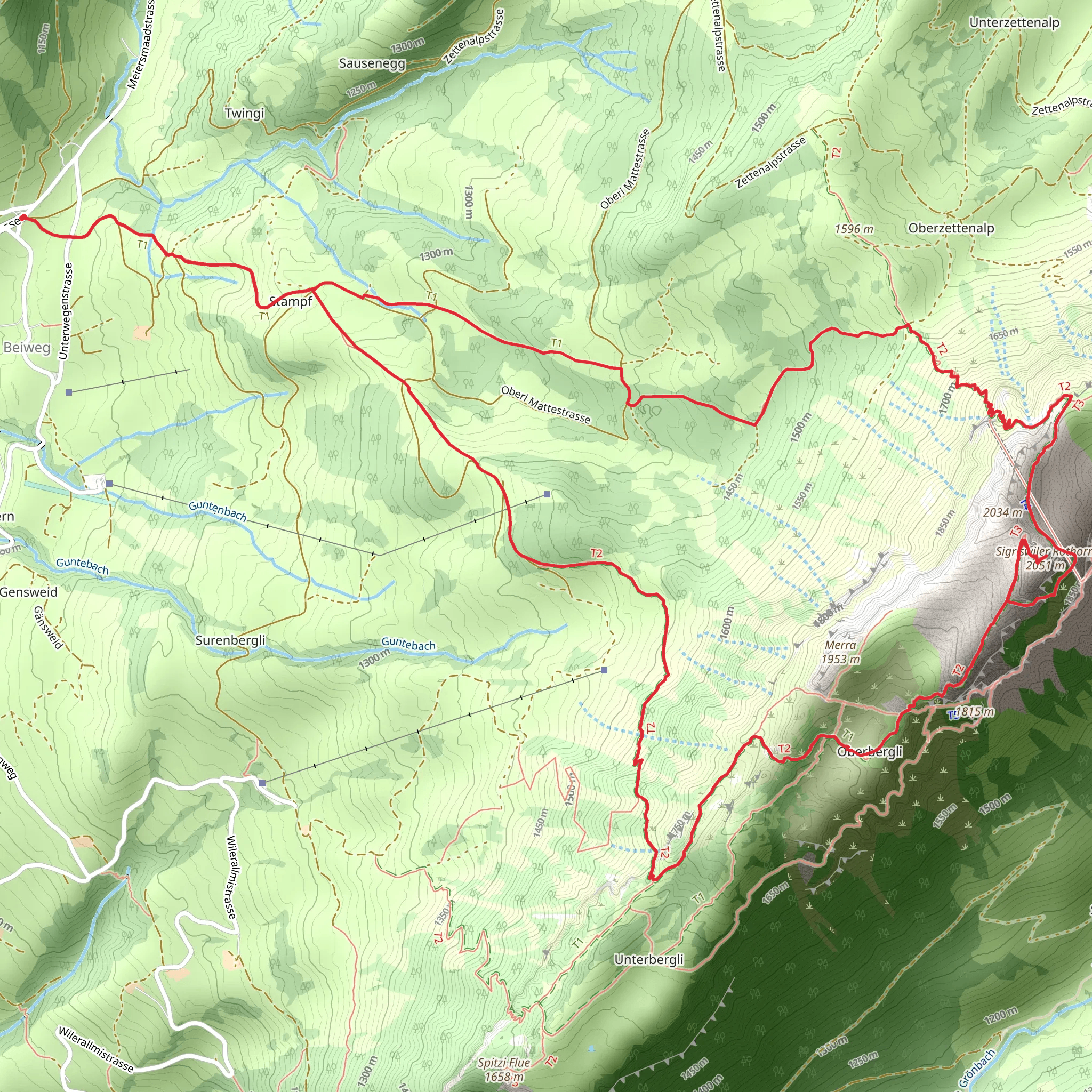Sigriswiler Rothorn mobile static map