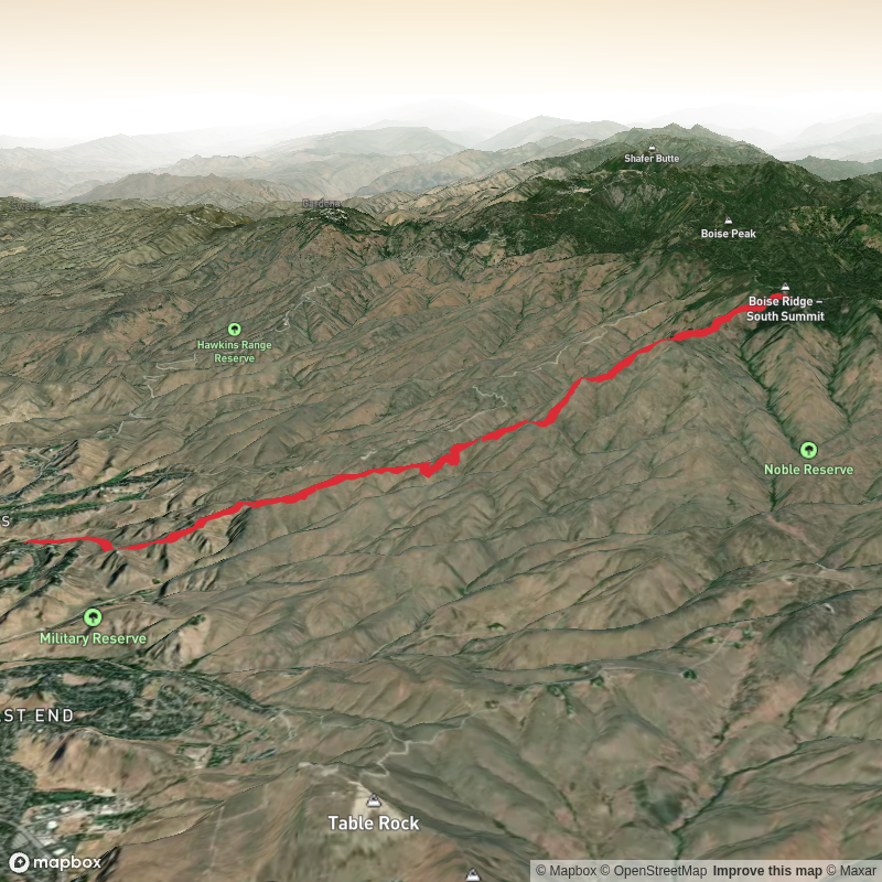 Hulls Gulch Reserve - Kestrel trail to Boise Ridge Road