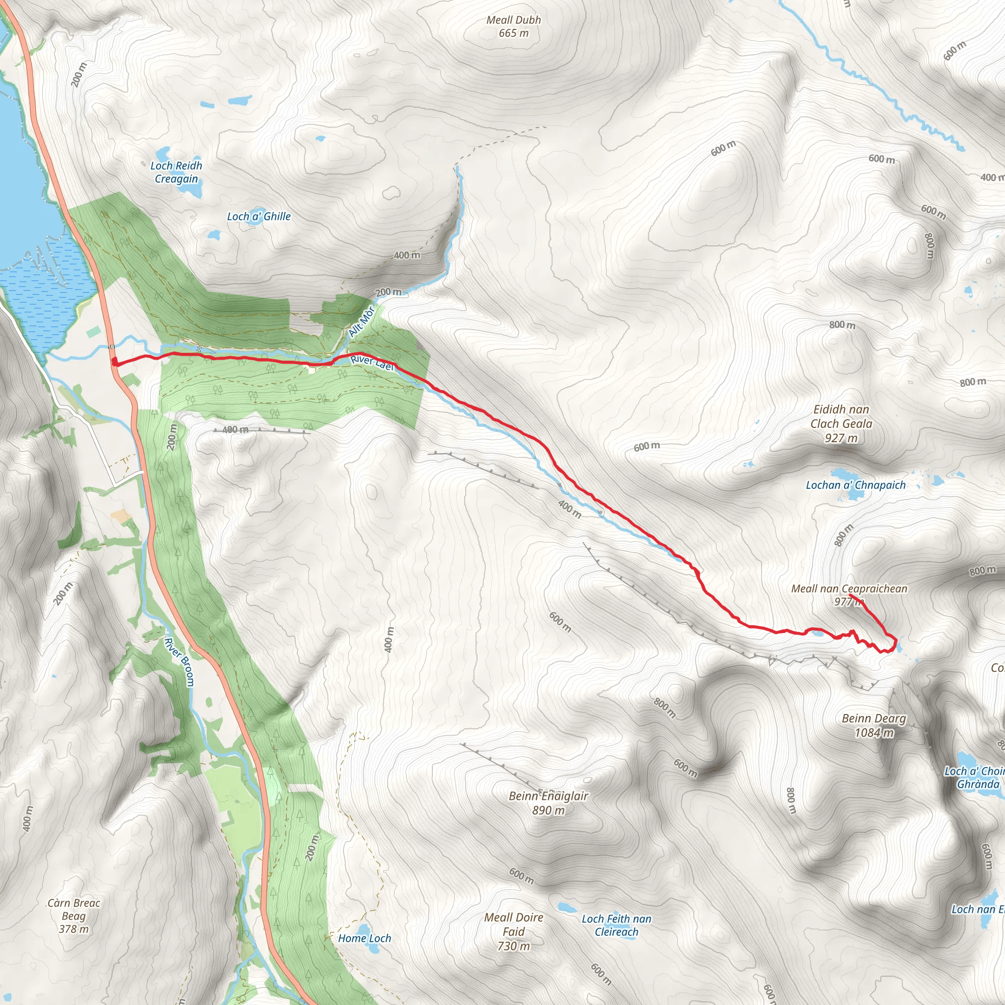 Meall Nan Ceapraichean mobile static map