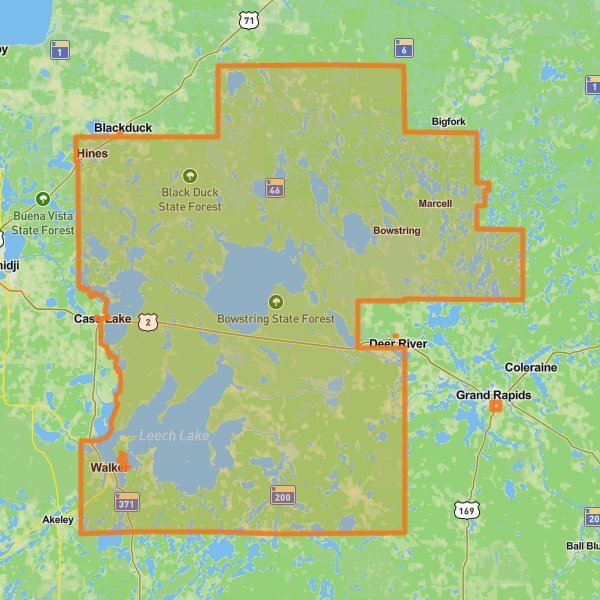 Chippewa National Forest mobile static map