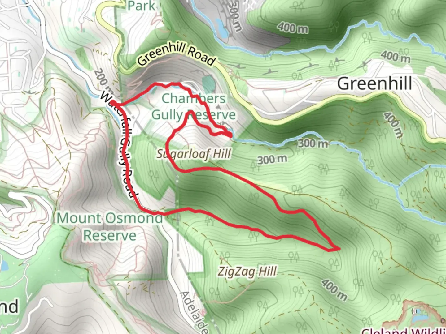 An image depicting the trail Sugarload Circuit Trail and its surrounding area.