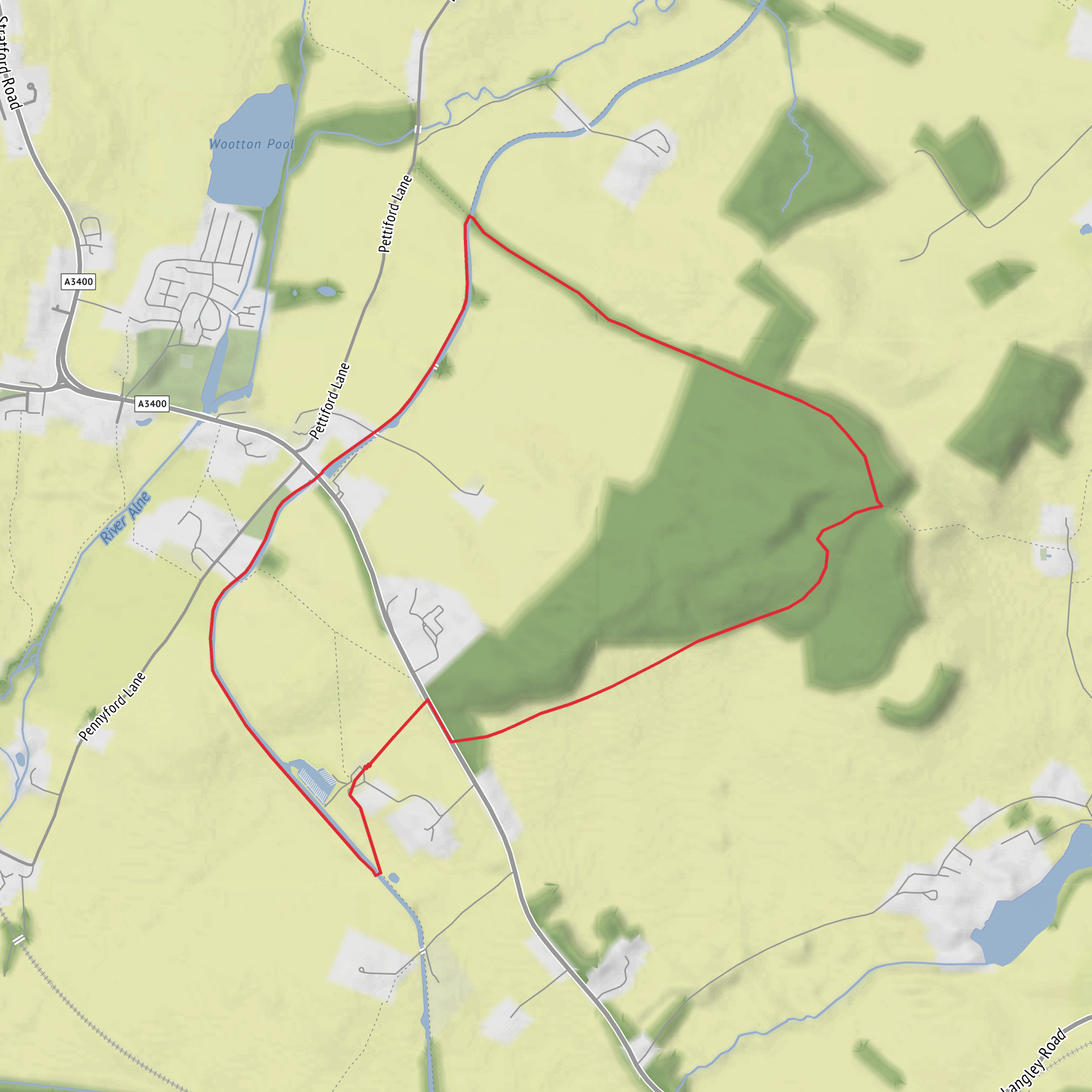 Around the Canal and Austy Wood mobile static map