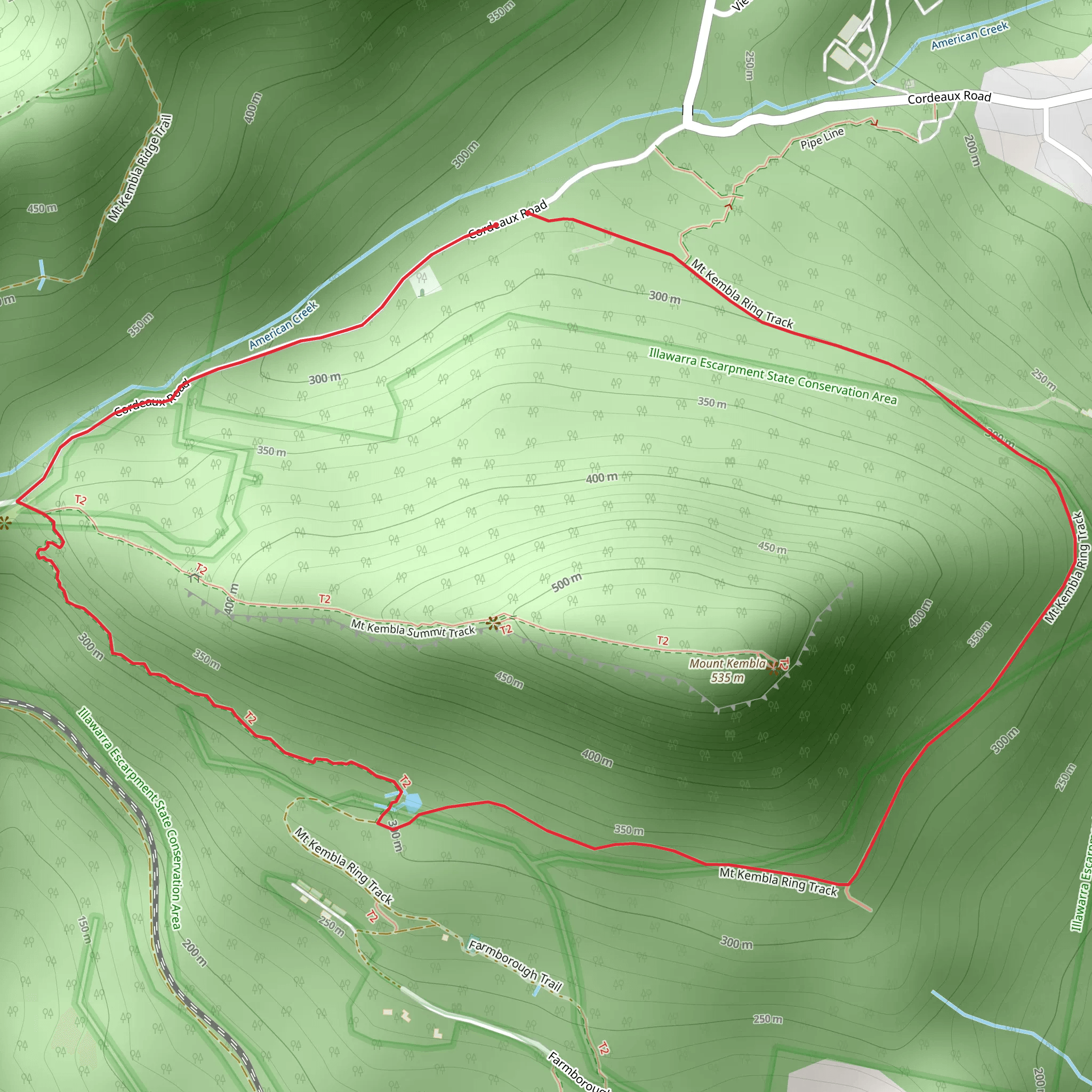 Mount Kembla Ring Track mobile static map