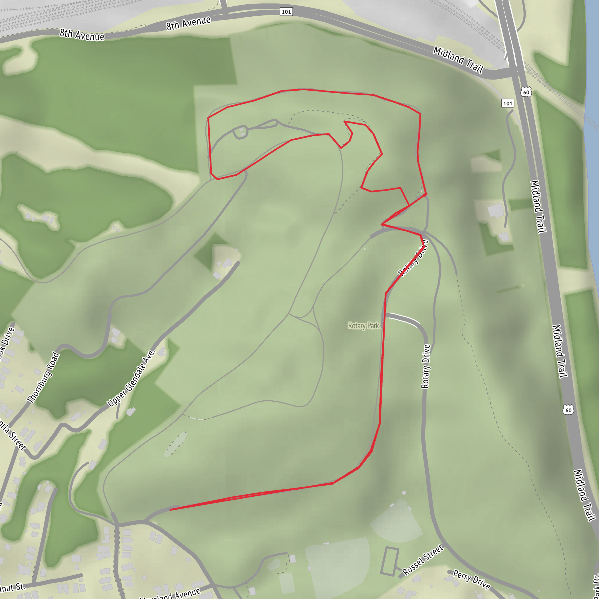 Rotary Park Trail mobile static map