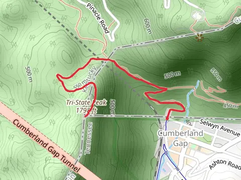 Tri-State Peak via Tennessee Road Trail