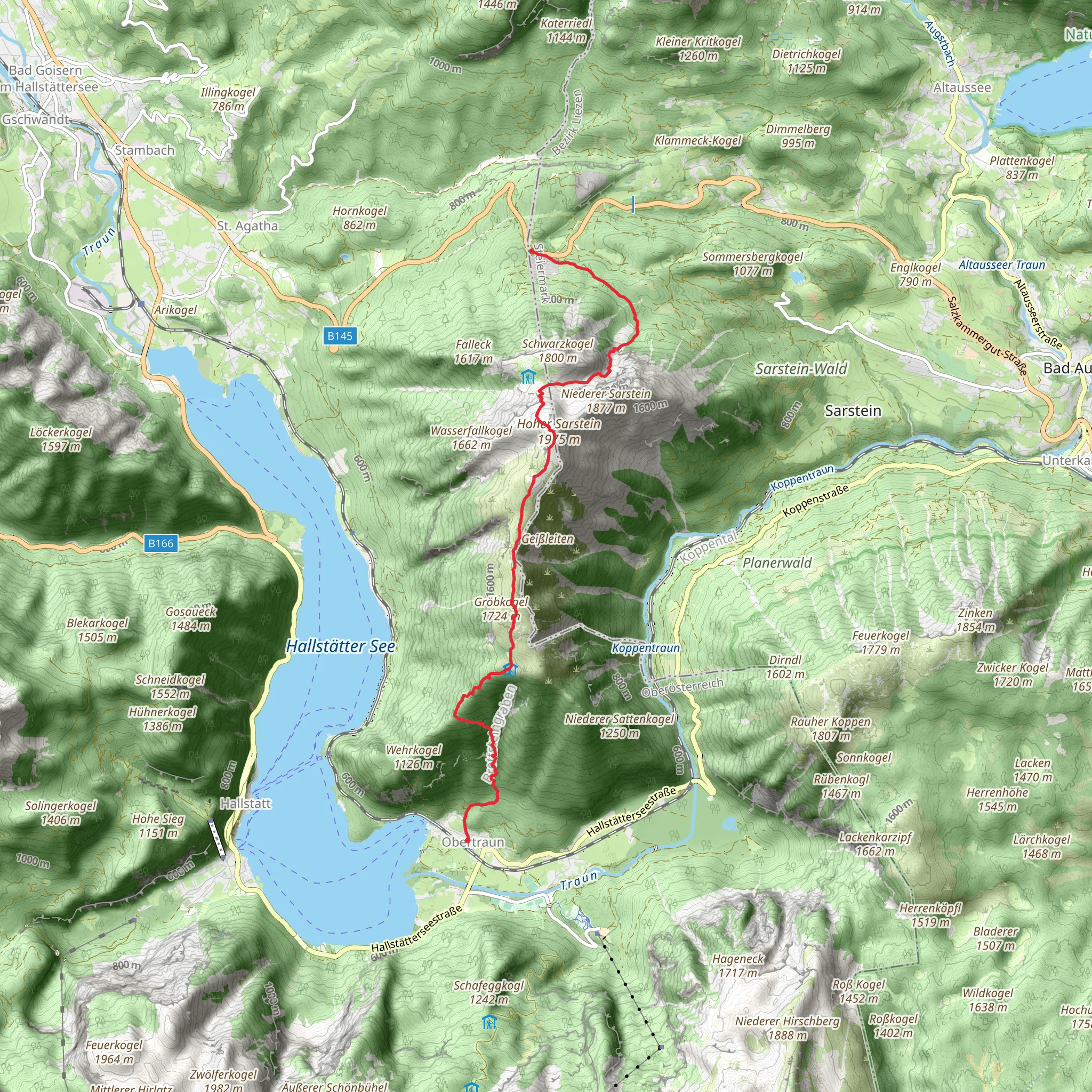 Der Hohe Sarstein mobile static map