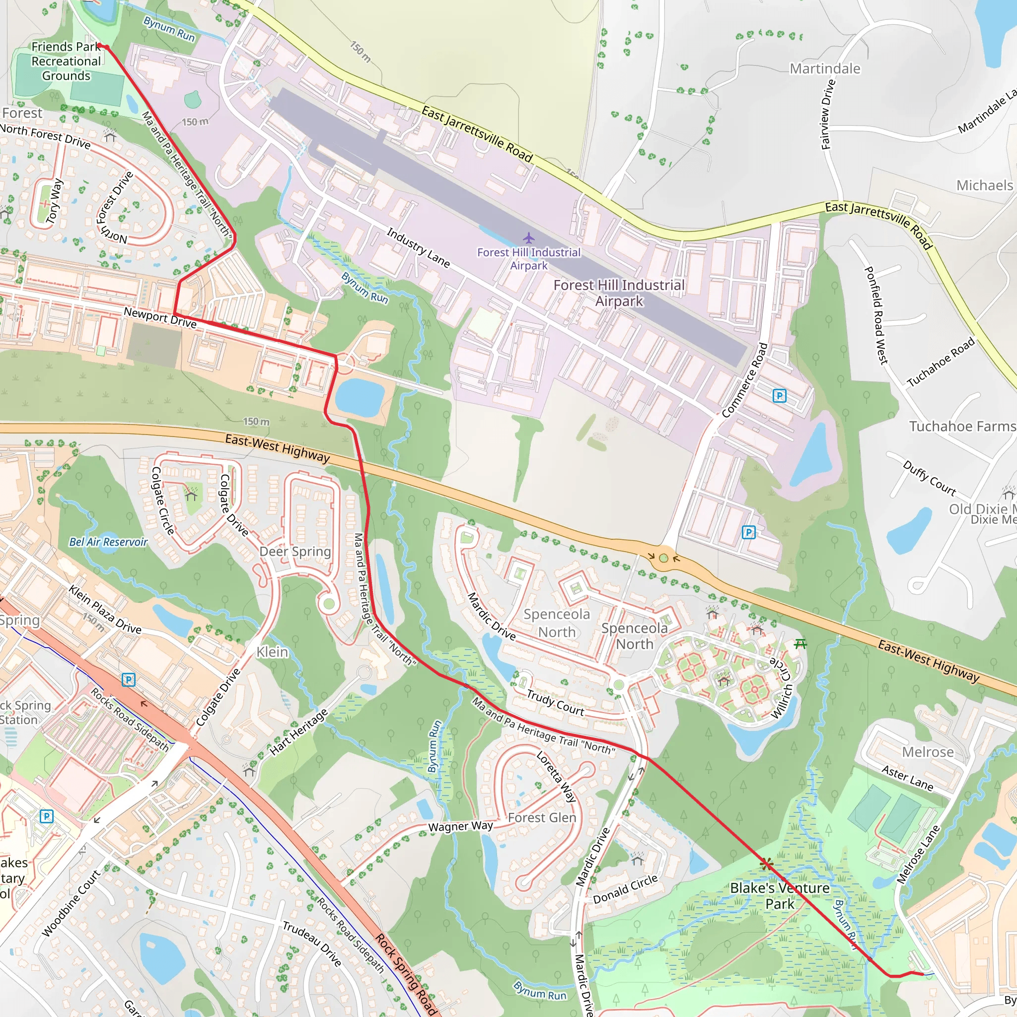 Ma and Pa Heritage Trail - North mobile static map