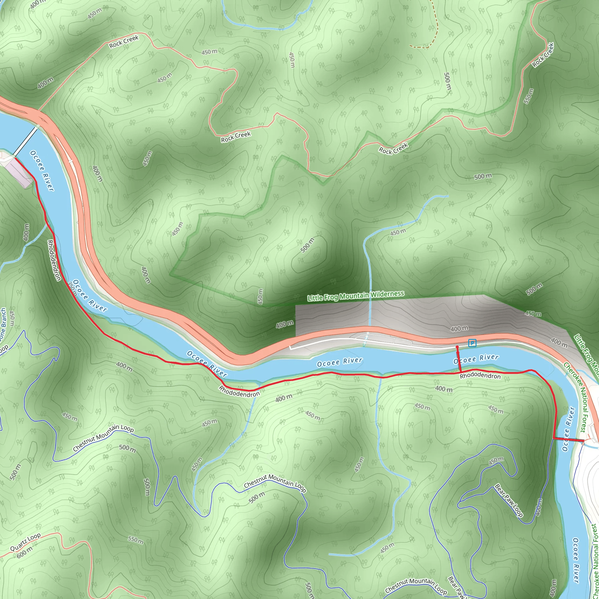 Rhododendron and Whitewater Bridge mobile static map