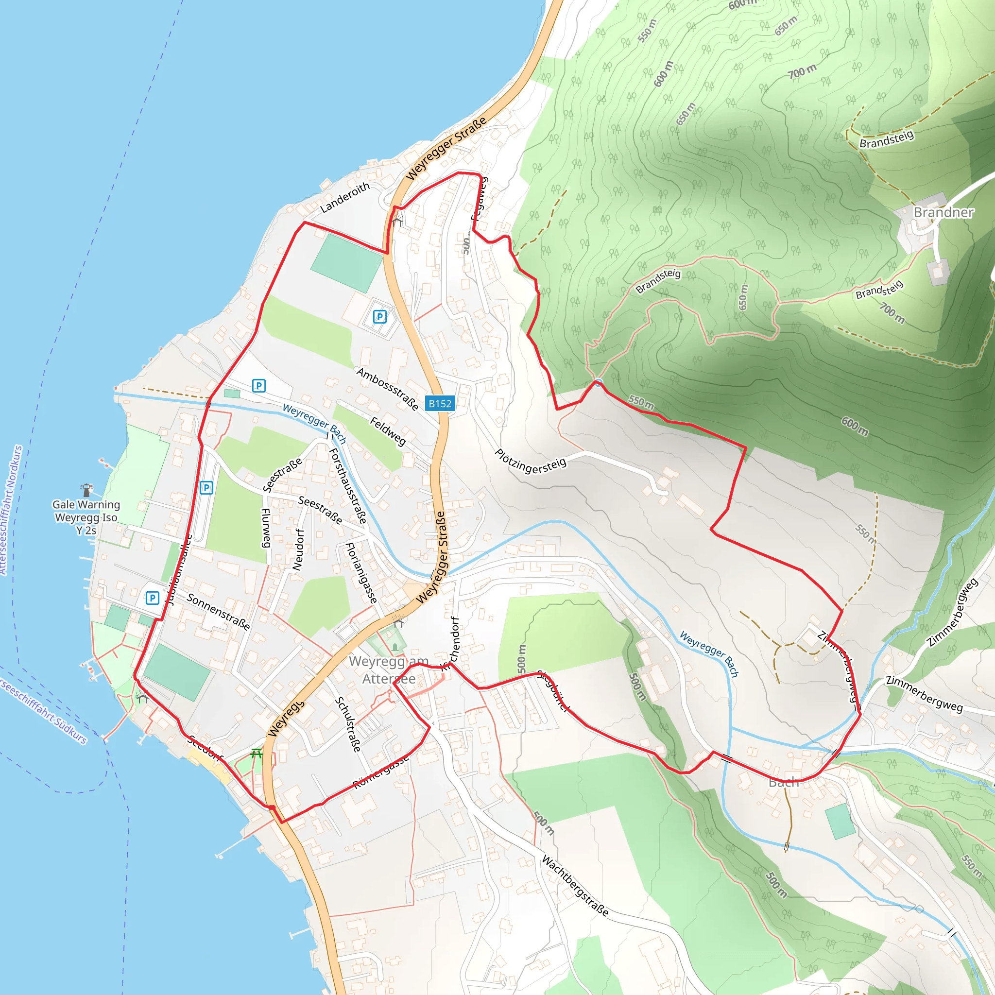 Weyregg am Attersee Loop mobile static map