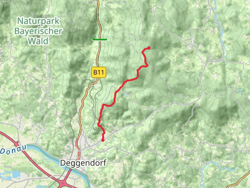 Deggendorf to Landshuter Haus via Deggendorf Zielwanderweg