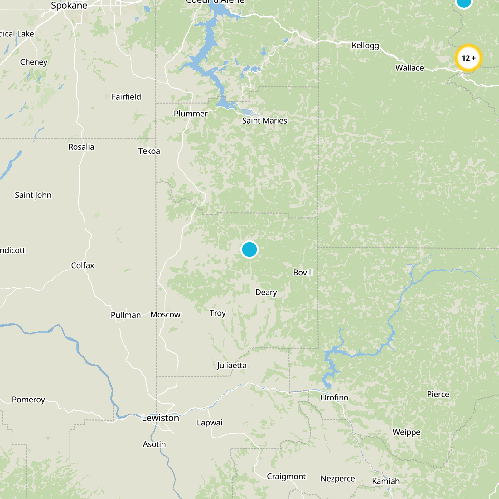 Latah County Static Map