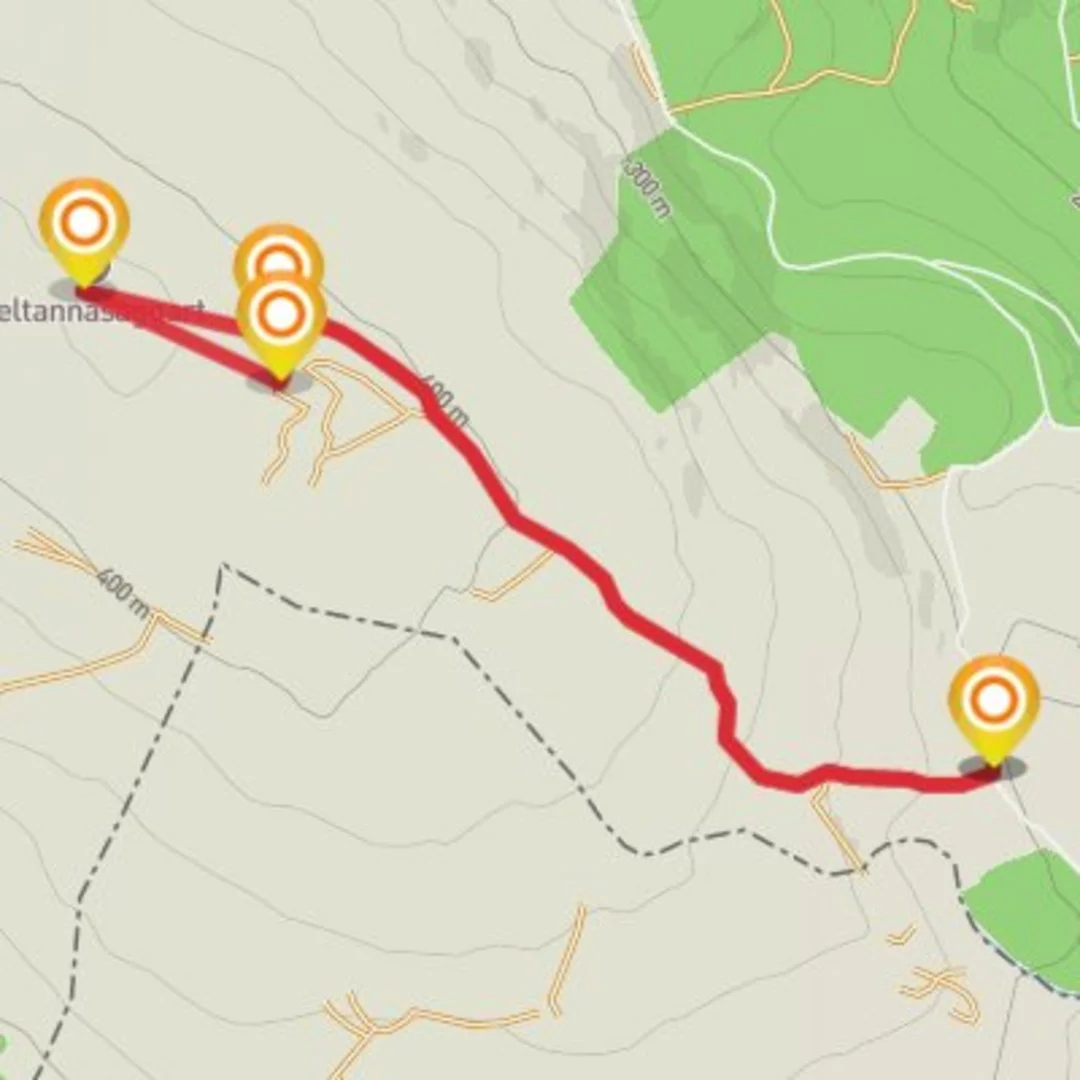 An image depicting the trail Seltannasaggart via the Miner's Way and its surrounding area.
