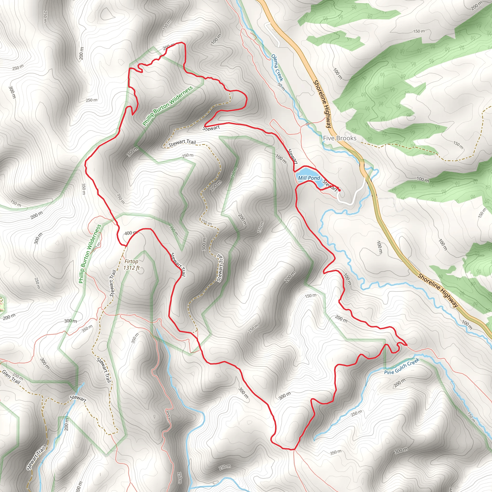 Olema Valley Trail mobile static map