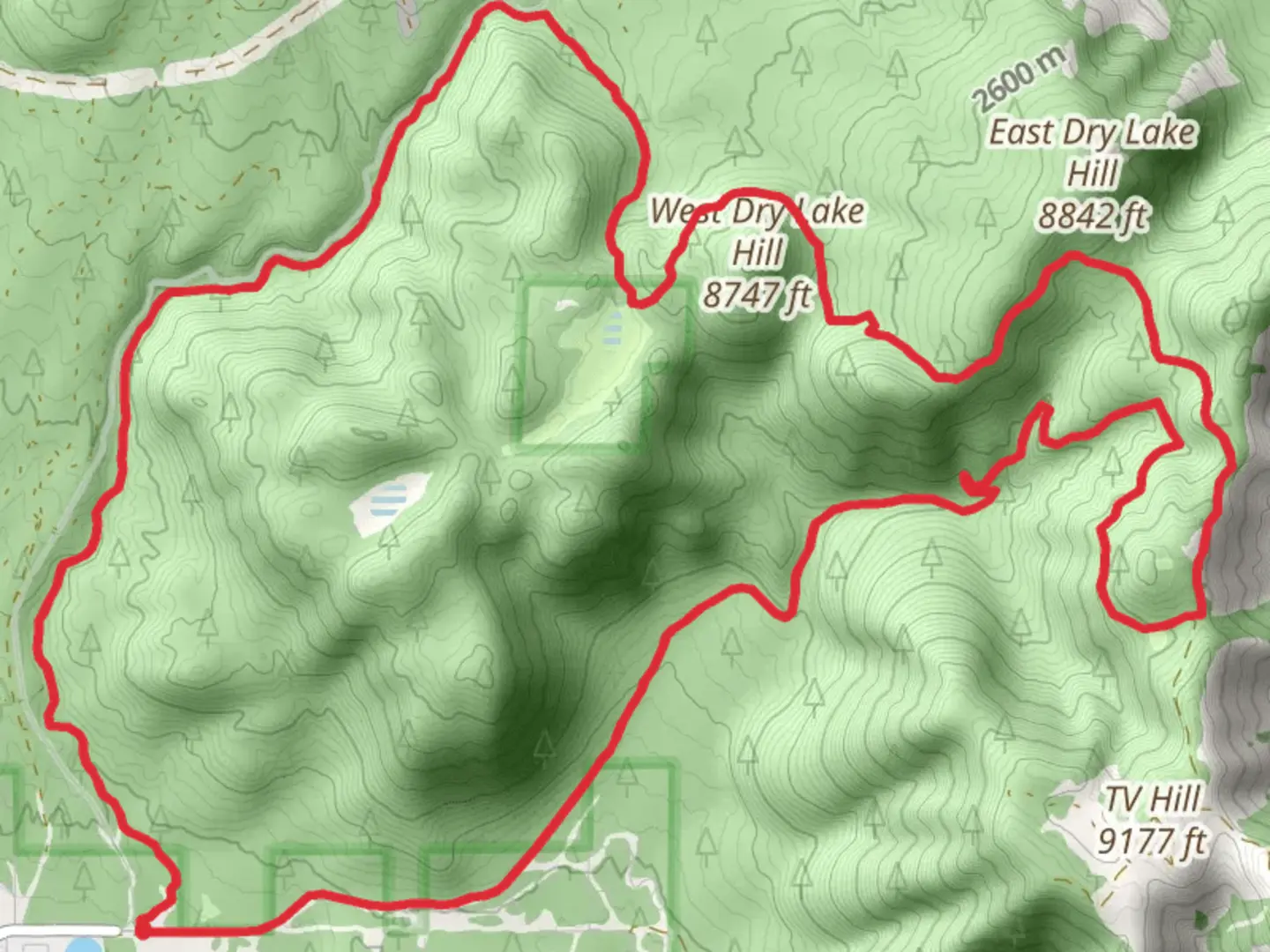 An image depicting the trail Sunset Trail and Arizona Trail and its surrounding area.
